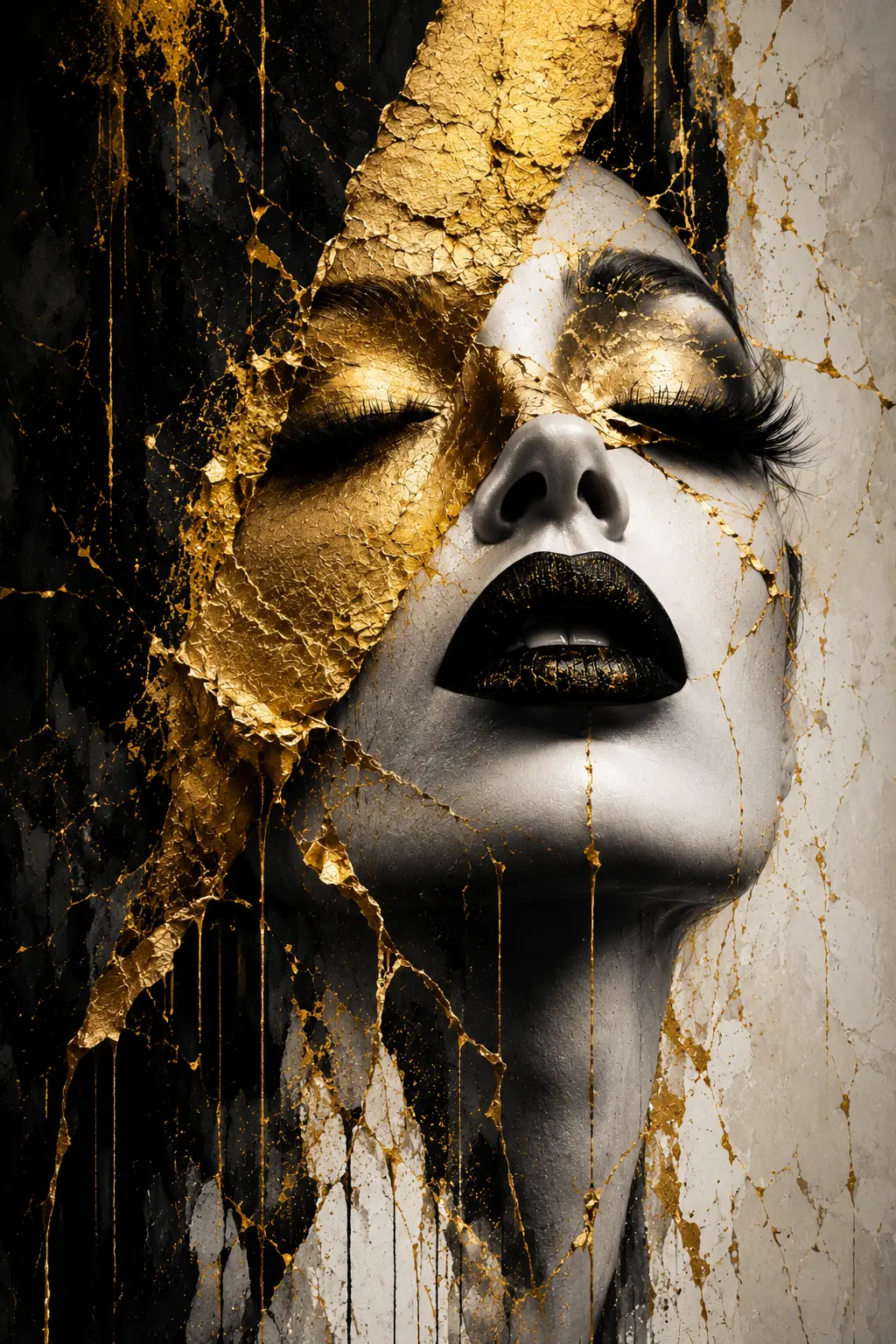 Golden Rupture — Abstract Portraits artwork by RORISPRINTS