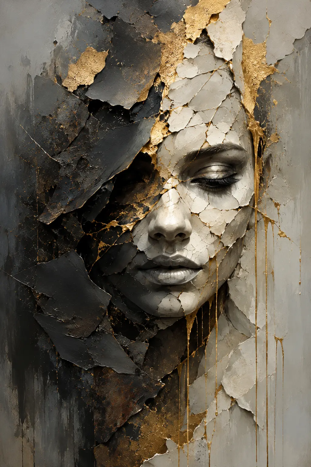 Stone Memory — Abstract Portraits artwork by RORISPRINTS