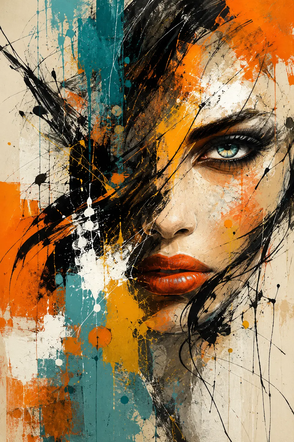 Orange Confession — Abstract Portraits artwork by RORISPRINTS
