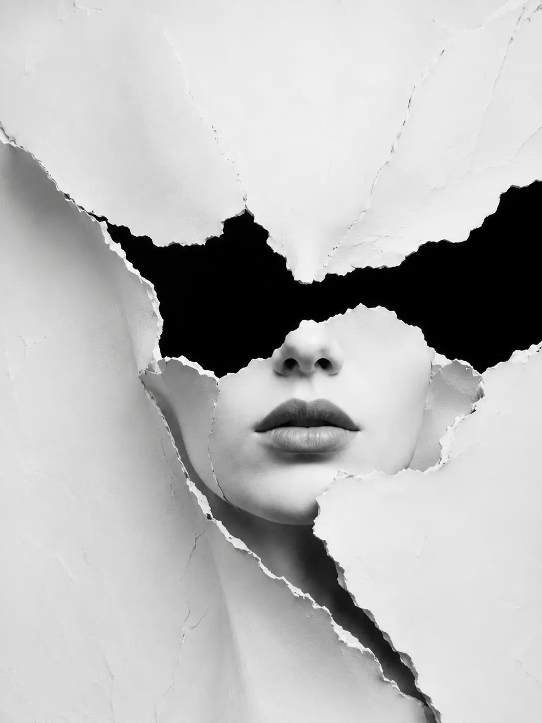 Paper Silence — Abstract Portraits artwork by RORISPRINTS