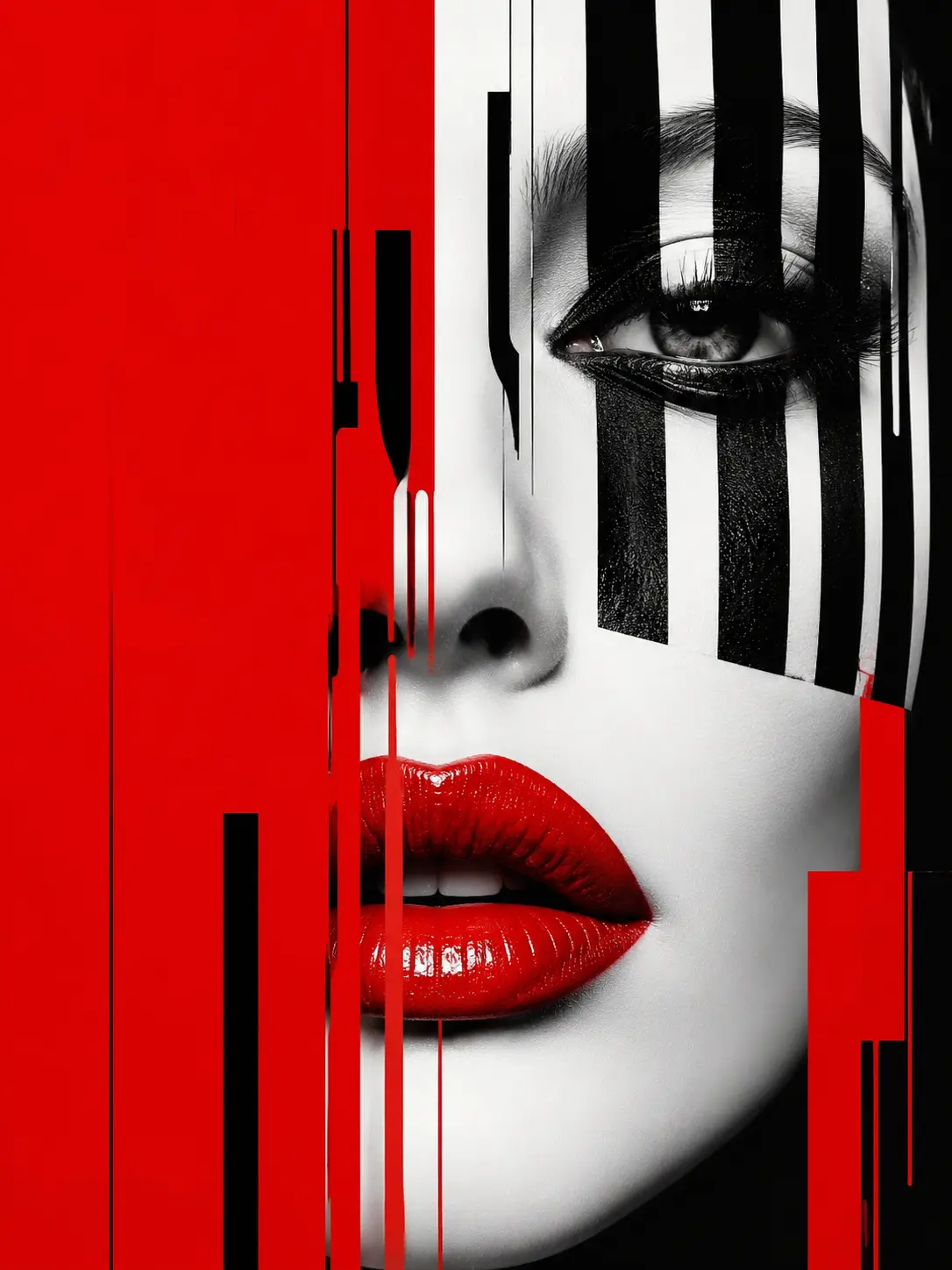 Between Two Blacks — Abstract Portraits artwork by RORISPRINTS