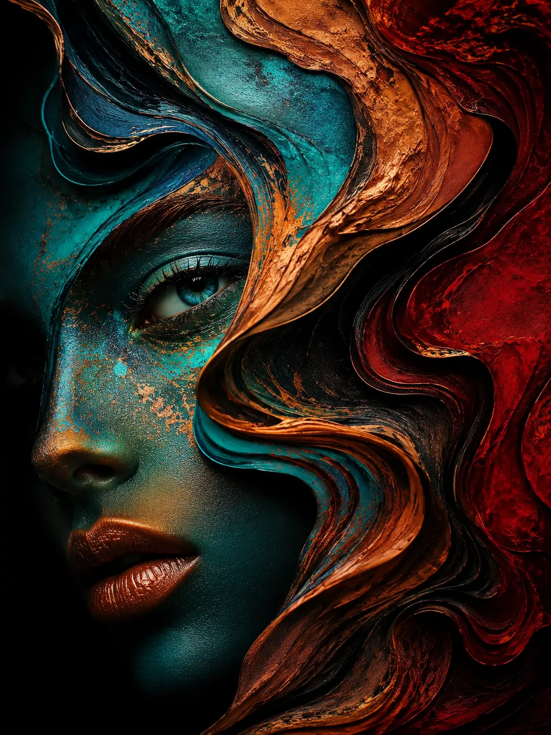 Scarlet Angle — Abstract Portraits artwork by RORISPRINTS