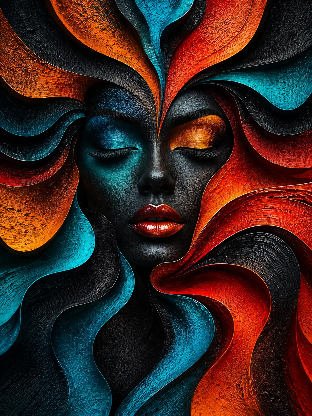 Tidal Face — Abstract Portraits artwork by RORISPRINTS