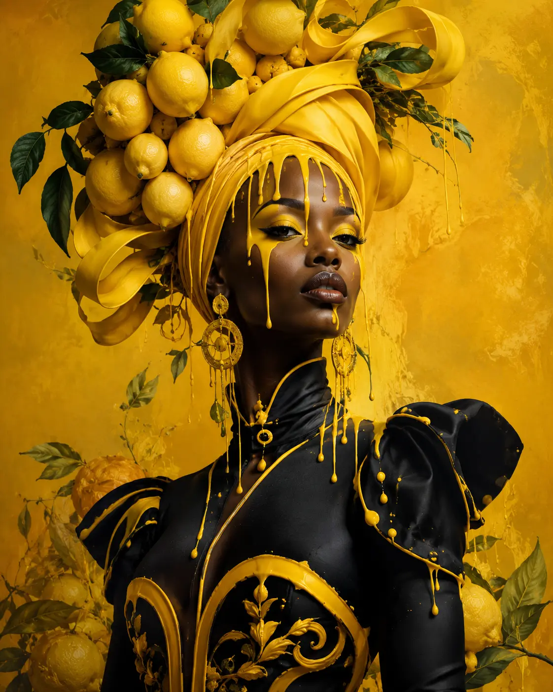 Citron Empress — African Woman artwork by RORISPRINTS
