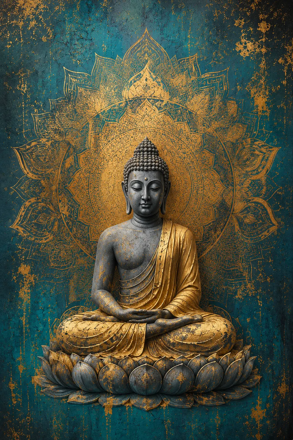 The Eternal Pause — Buddha & Divinities artwork by RORISPRINTS