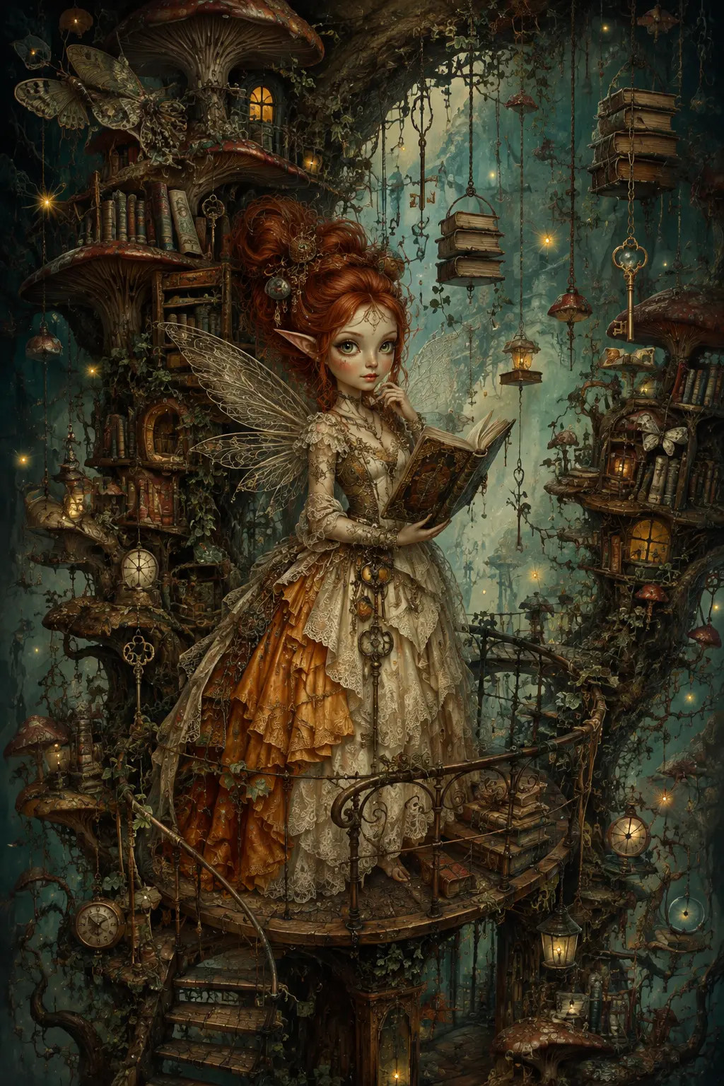 Clockwork Botanist — Surrealism artwork by RORISPRINTS