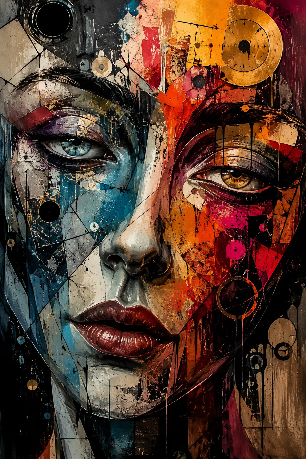 Memory in Vermilion — Surrealism artwork by RORISPRINTS